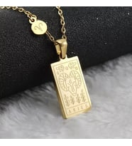 Altın Kaplama  Koç Burcu Tarot Gümüş Kolye