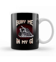 BJJ Bury Me In My Gi MMA Brazil Jiu Jitsu Fighter Kupa Bardak Porselen