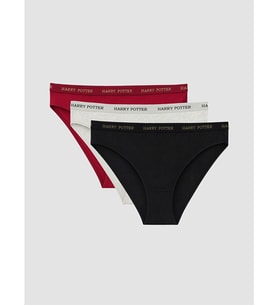LCW Young Bordo Harry Potter Baskılı Bikini Külot 3'lü