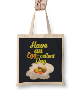 Egg Have An Eggcellent Day Bez Çanta Uzun Saplı