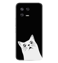 Xiaomi 13 Kılıf Resimli Desenli Silikon Platinium Series Şaşkın Kedi 1900