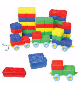 King Kids Arabalı Tuğla 40 Parça