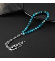 Mavi Apatit Doğal Taş Tesbih 33lük - 6mm (Çok Renkli)