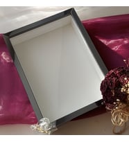 30x40 Cm 7 cm Füme  Pleksi Kaplı Ledli Gül Anı Çerçevesi! Gül Kutusu-HKM  Ticaret-İsimsiz(Fotoğraf Hediye)