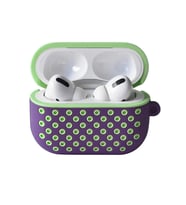 Pilelistore   Airpods Pro 2 (2.nesil) Spor Delikli Kılıf - Lila-Yeşil
