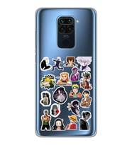 Xiaomi Redmi NOTE 9 Uyumlu Anime Sticker Tasarımlı Şeffaf Telefon Kılıfı