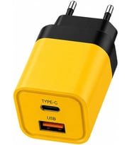 Hızlı Şarj Adaptörü Type-C + USB Çift Girişli Akıllı Şarj Başlığı Kompakt Tasarım