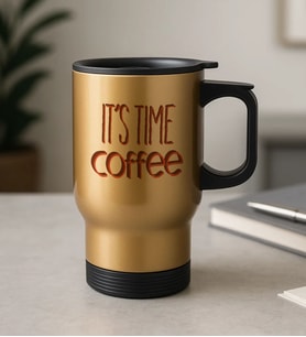 BK Gift Coffee Tasarımlı Kulplu Çelik Bardak Termos Mug 450ml-1, Sevgiliye Hediye, Arkadaşa Hediye, Eşe Hediye