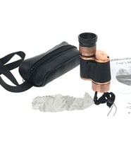6X24 Baıgısh Askeri Tarzi Pirinç Ve Deri Kaplamalı Deri Çantalı Monocular Dürbün