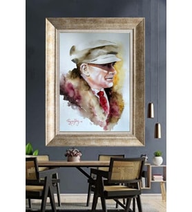 Gümüş Çerçeveli Atatürk Tablo ds14