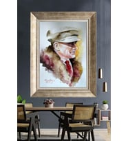 Gümüş Çerçeveli Atatürk Tablo ds14