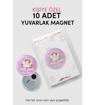 Yeni Doğan Bebek İçin Hoş Geldin Magnet – Yuvarlak Açacaklı Tasarım Modelleri (Model 1)
