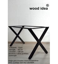 wood idea X Yemek Masası Metal Ayak Salon Cafe Ofis Mutfak Metal Masa Ayağı