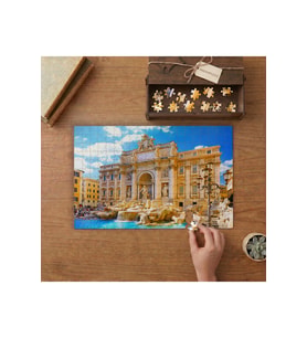İtalya Trevi Çeşmesi Tasarımı 240 parça Ahşap Puzzle Ahşap Kutuda MP11084