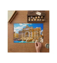 İtalya Trevi Çeşmesi Tasarımı 240 parça Ahşap Puzzle Ahşap Kutuda MP11084
