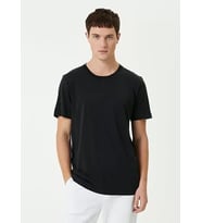 pilelistore- Unisex Basic Bisiklet Yaka Regular T-Shirt - Siyah