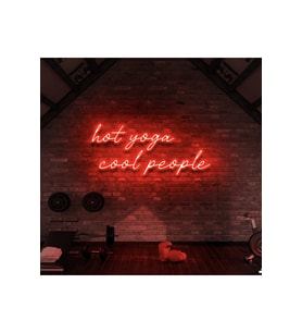 Hot Yoga Cool People Yazılı Neon Tabela