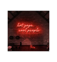 Hot Yoga Cool People Yazılı Neon Tabela