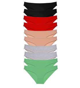 Mulvxbrf Brf02 10 Adet Süper Eko Set Likralı Kadın Slip Külot 502 (Mulvix)