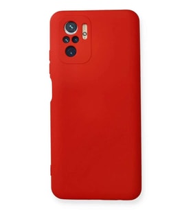 Redmi Note 10 Kılıf Nano içi Kadife Silikon - Kırmızı
