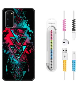 Samsung A02S A03S A10 A12 A13 A21S A22 Kılıf Kablo Koruma Spiral Silikon Down 1719