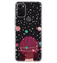 General Mobile GM 21 Pro Kılıf Desenli Silikon Space Woman 1311