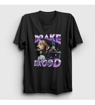 Presmono Unisex Siyah Drake 6 God T-Shirt 420550tt