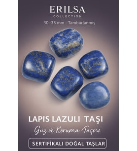 Sertifikalı Lapis Lazuli Taşı Doğal Taş Kütle Parça 30-35 mm – Bilgelik ve Şans Taşı