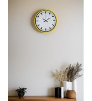 36 Cm Sarı Dekoratif Duvar Saati