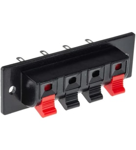 Hoparlör Terminal Soketi Panel Montaj Tip Yaylı Speaker Ses Kablo Bağlantı Birleştirme Konnektörü AC 50V 3A 24-16 AWG