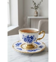 Kosova Porselen Blue Rose 6 Lı Kahve Fincan Takımı RSY-251 90CC
