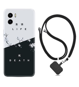 Vivo Y15S Y32 Y33S Y51 Y53S Kılıf Boyun Askılı Silikon Life and Death 1339
