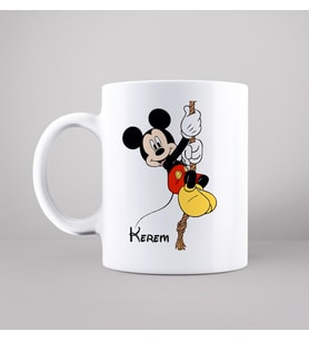 Mickey Mouse Tasarımlı Kupa Kişiye Özel
