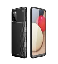 Samsung Galaxy A02s Kılıf Auto Focus Karbon Kapak - Siyah