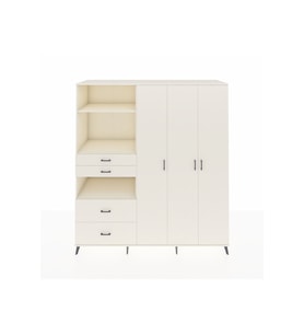 Kronos Dolap 12 Raflı 4 Çekmeceli Tek Askılı 220x59x243 Aytaşı-Aytaşı/Aytaşı