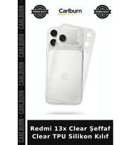 Redmi 13x Clear Şeffaf Clear TPU Silikon Kılıf Akıllı Aksesuar Gövde Koruma Cihaz Örtüsü