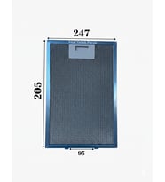 24.7 x 20,5 cm Aspiratör Davlumbaz Metal Yağ Filtresi 247x205mm