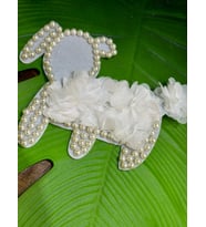 21X16 CM İNCİ BONCUKLU KÖPEK ARMA DİKİŞ AKSESUARI