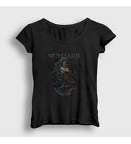 Presmono Kadın Siyah Violent Meshuggah T-Shirt 164967tt