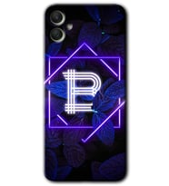Galaxy A05 Kılıf HD Desen Baskılı Kılıf - Dark Neon Yaprak B Harfi