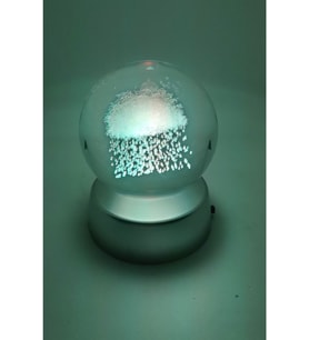 3d Yağmur Bulutu Işıklı Cam Küre