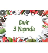 Denizci Ayıcık Temalı Doğum Günü Afişi -5 35X50 cm