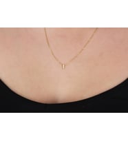 Glorria Gümüş 3 Boyutlu Minimalist I Harfi Kolye (Çok Renkli)