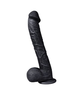 Hızlı Express Siyah Dev Gladyatör 33 CM Realistik Penis Gerçek Görünümlü Dildo