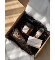 Amber Box  Candle Set  Terapi Set  Hediye Mum Kutusu