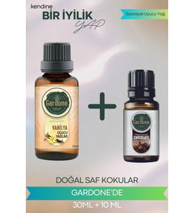 Vanilya 30 ML + Çikolata 10 ML ( Oda Kokusu Aroma Terapi Buhurdanlık / Difüzör Yağı ) Set 2 Adet