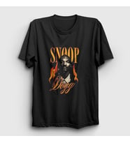 Presmono Unisex Siyah Fire Snoop Dogg T-Shirt 371300tt