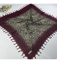 Sökme Boncuklu  Desenli Tülbent 06435 (Bordo)