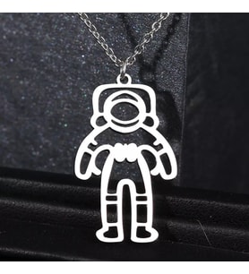 925 Ayar Gümüş  Astronot Kolye