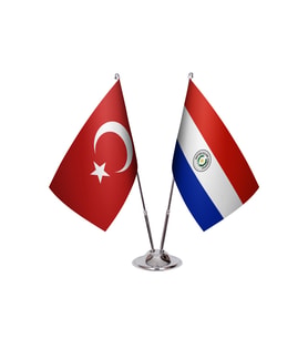 Paraguay İkili Masa Bayrağı